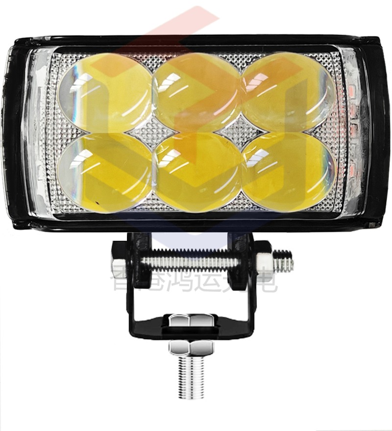 Short 6lens 3 Sides 6 Modes Motorcycle Spotlights